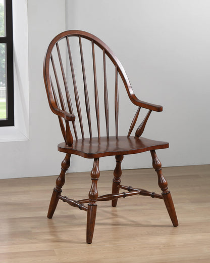 Sunset Trading Andrews Windsor Spindleback Dining Chair with Arms