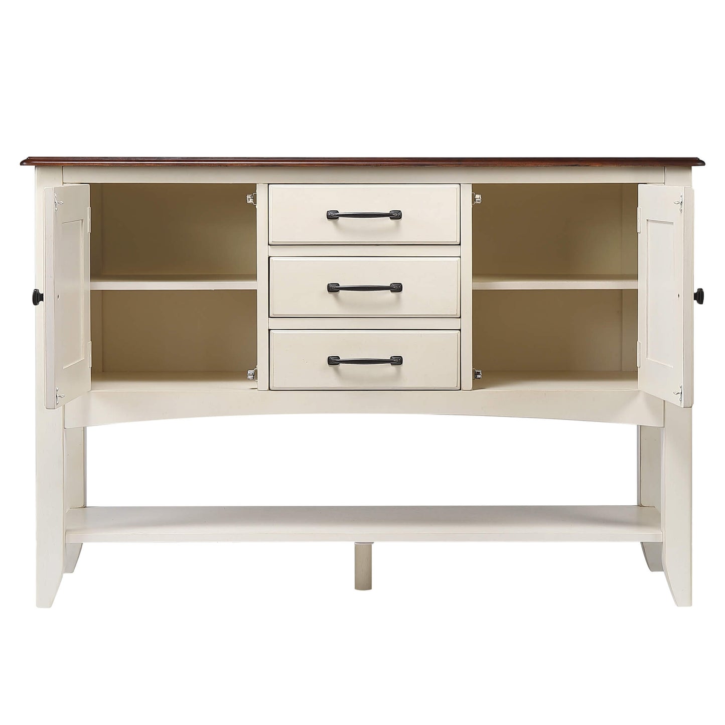 Sunset Trading Andrews Sideboard with Large Display Shelf