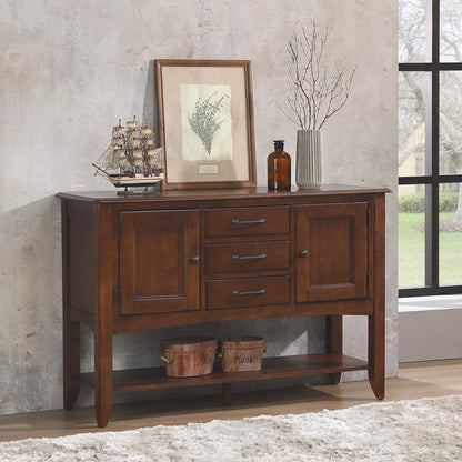 Sunset Trading Andrews Sideboard with Large Display Shelf