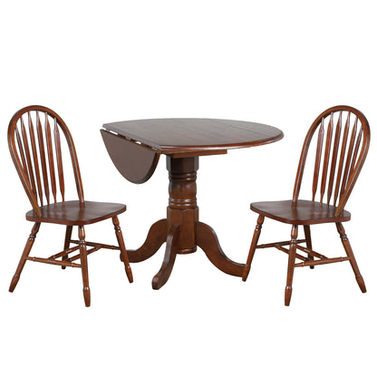 Sunset Trading Andrews 3 Piece 42" Round Extendable Dining Set