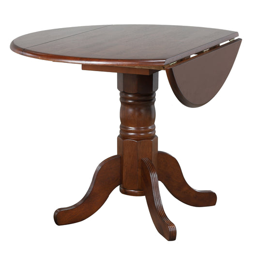 Sunset Trading Andrews 42" Round Extendable Drop Leaf Dining Table