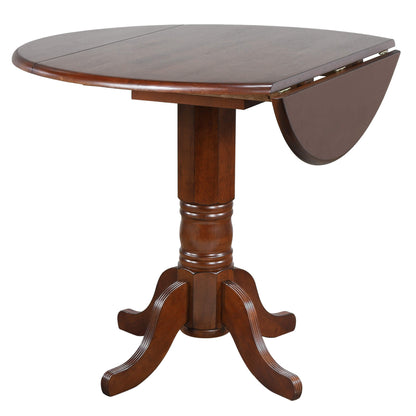 Sunset Trading Andrews 42" Round Extendable Drop Leaf Pub Table