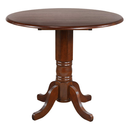 Sunset Trading Andrews 42" Round Extendable Drop Leaf Pub Table