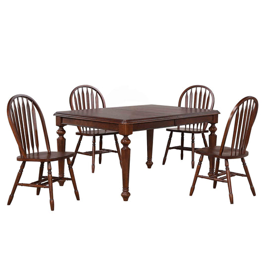 Sunset Trading Andrews 5 Piece 58-76" Rectangular Extendable Dining Set