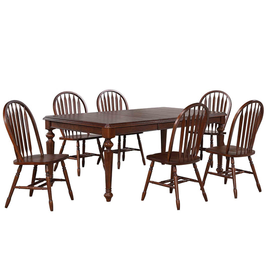 Sunset Trading Andrews 7 Piece 58-76" Rectangular Extendable Dining Set