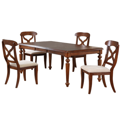 Sunset Trading Andrews 5 Piece 58-76" Rectangular Butterfly Extendable Dining Set