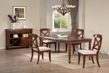 Sunset Trading Andrews 6 Piece 58-76" Wide Butterfly Extendable Dining Set