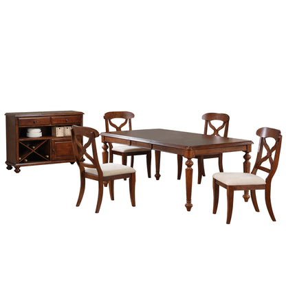 Sunset Trading Andrews 6 Piece 58-76" Wide Butterfly Extendable Dining Set