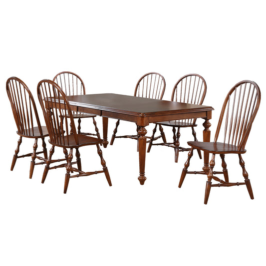 Sunset Trading Andrews 7 Piece 58-76" Rectangular Extendable Dining Set