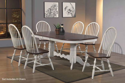 Sunset Trading Andrews 9 Piece 96" Oval Double Pedestal Extendable Dining Set 