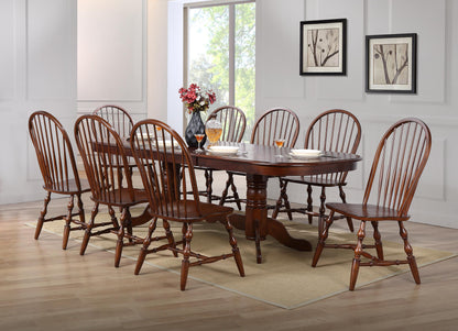 Sunset Trading Andrews 9 Piece 96" Oval Double Pedestal Extendable Dining Set 