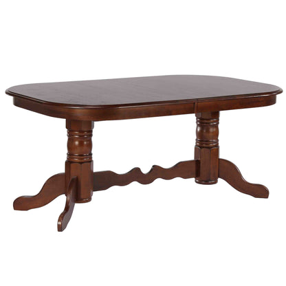 Sunset Trading Andrews 96" Oval Double Pedestal Butterfly Extendable Dining Table