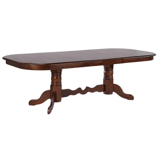 Sunset Trading Andrews 96" Oval Double Pedestal Butterfly Extendable Dining Table