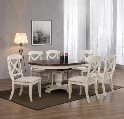 Sunset Trading Andrews 7 Piece 48" Round or 66" Oval Extendable Dining Set 