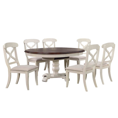 Sunset Trading Andrews 7 Piece 48" Round or 66" Oval Extendable Dining Set 