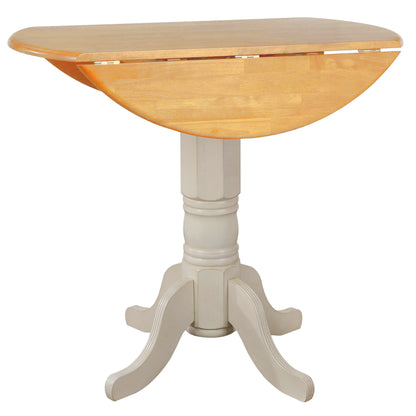 Sunset Trading Oakley Selections 42" Round Extendable Drop Leaf Counter Height Pub Table