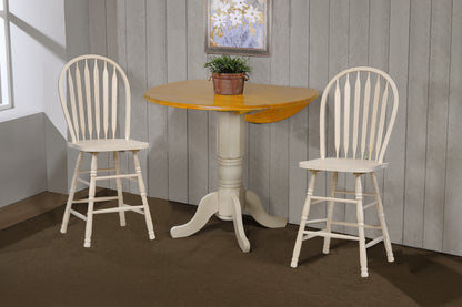 Sunset Trading Oakley Selections 3 Piece 42" Round Extendable Drop Leaf Pub Table Set