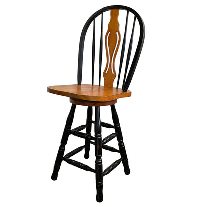 Sunset Trading Black Cherry Selections 24" Keyhole Windsor Barstool