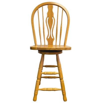 Sunset Trading Oak Selections 24" Keyhole Windsor Barstool