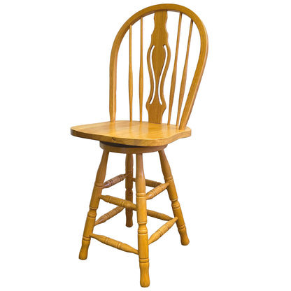 Sunset Trading Oak Selections 24" Keyhole Windsor Barstool