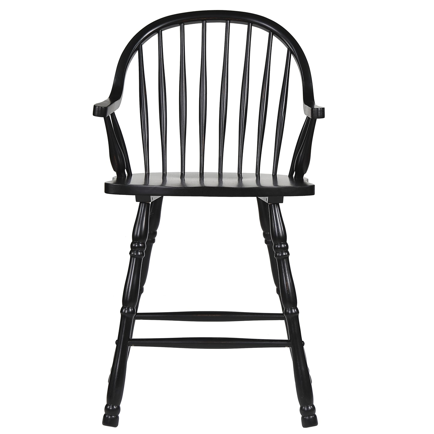 Sunset Trading Black Cherry Selections 24" Windsor Barstool with Arms