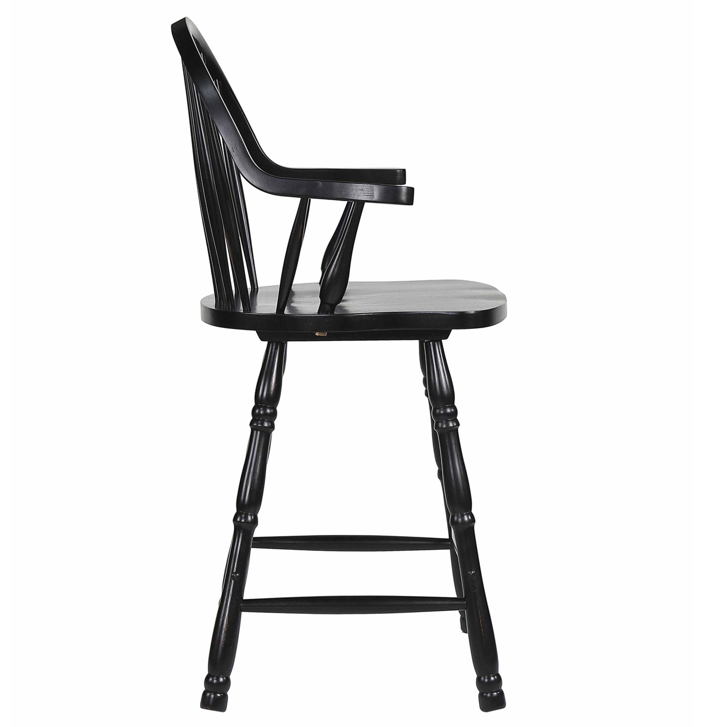 Sunset Trading Black Cherry Selections 24" Windsor Barstool with Arms