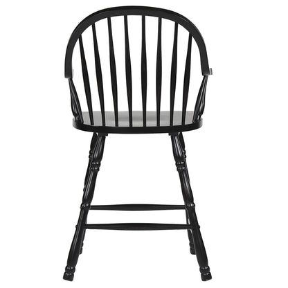 Sunset Trading Black Cherry Selections 24" Windsor Barstool with Arms