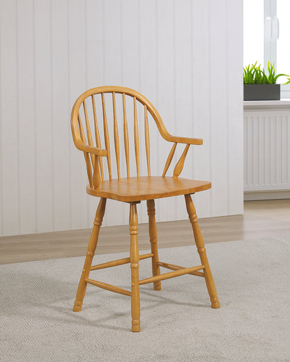 Sunset Trading Oak Selections 24" Windsor Barstool with Arms