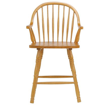 Sunset Trading Oak Selections 24" Windsor Barstool with Arms