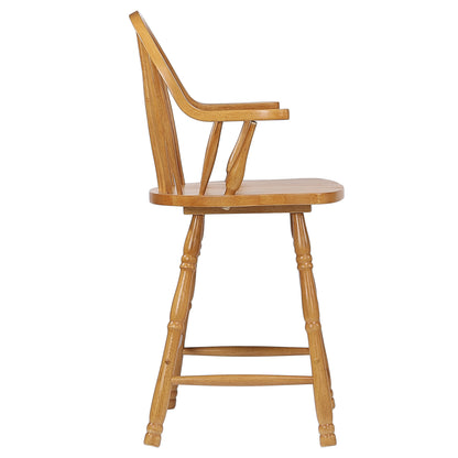 Sunset Trading Oak Selections 24" Windsor Barstool with Arms