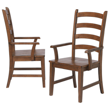 Sunset Trading Simply Brook Ladder Back Dining Chair with Arms