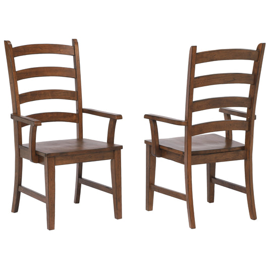 Sunset Trading Simply Brook Ladder Back Dining Chair with Arms