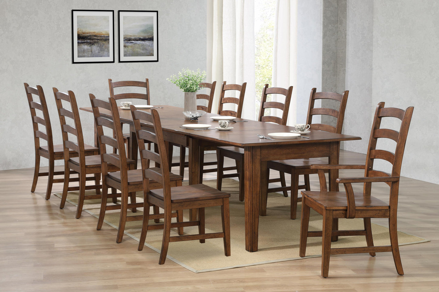 Sunset Trading Simply Brook 11 Piece 134" Rectangular Extendable Table Dining Set