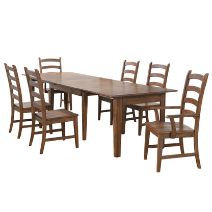 Sunset Trading Simply Brook 7 Piece 134" Rectangular Extendable Table Dining Set 