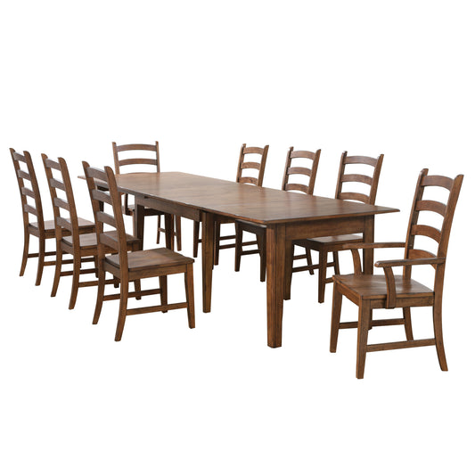 Sunset Trading Simply Brook 9 Piece 134" Rectangular Extendable Table Dining Set