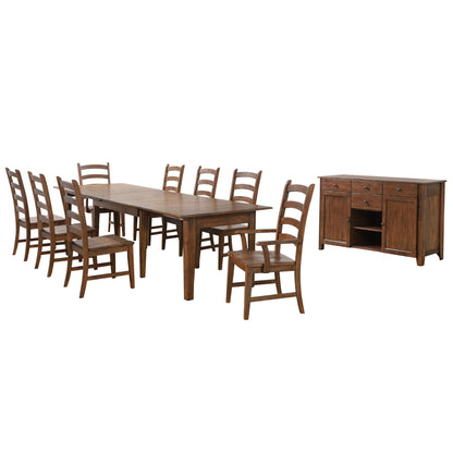 Sunset Trading Simply Brook 10 Piece 134" Rectangular Extendable Table Dining Set