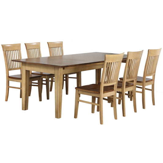 Sunset Trading Brook 7 Piece 134" Rectangular Extendable Dining Table