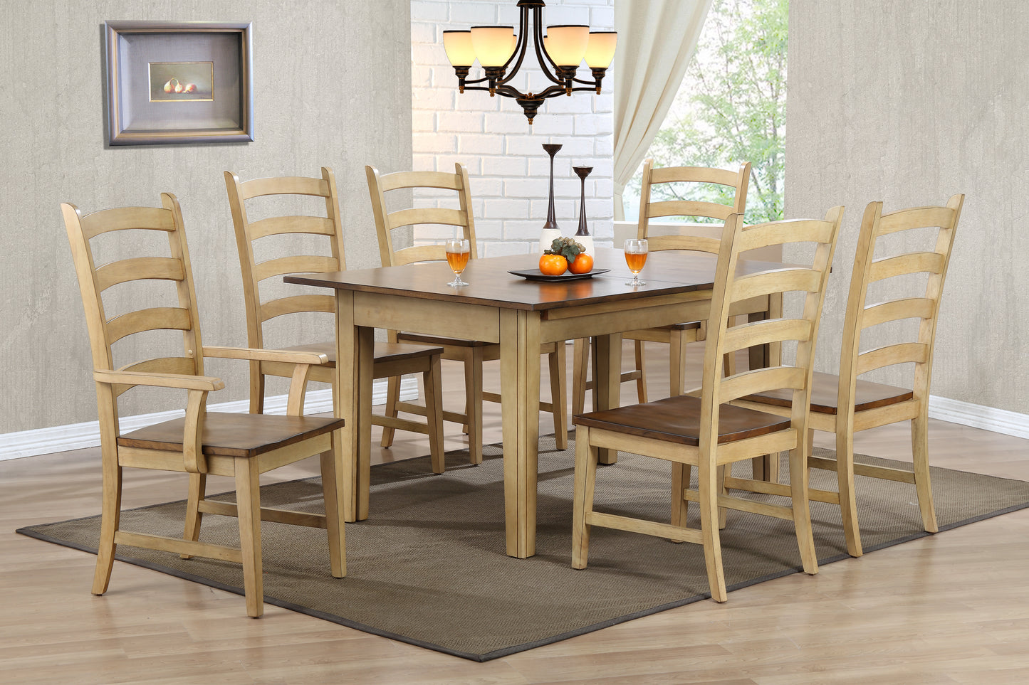 Sunset Trading Brook 134" Rectangular Extendable Dining Table