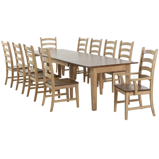 Sunset Trading Brook 11 Piece 134" Rectangular Extendable Dining Set 