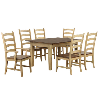 Sunset Trading Brook 7 Piece 134" Rectangular Extendable Dining Set