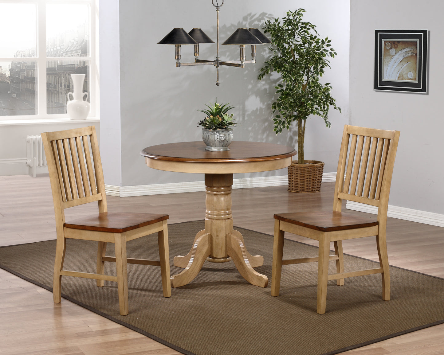 Sunset Trading Brook Round 36" Pedestal Dining Table