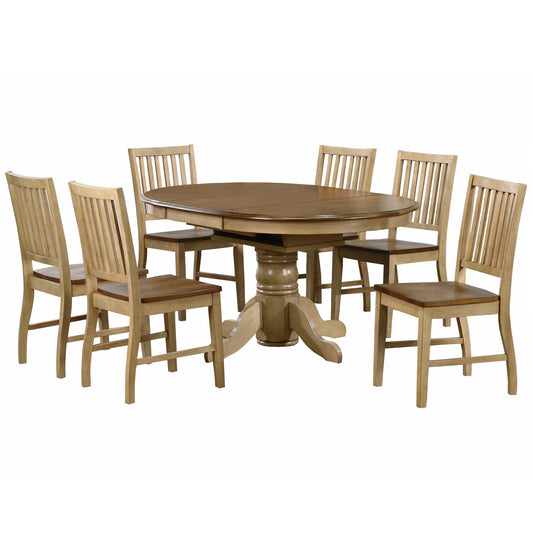 Sunset Trading Brook 7 Piece 42" Round or 60" Oval Extendable Dining Set