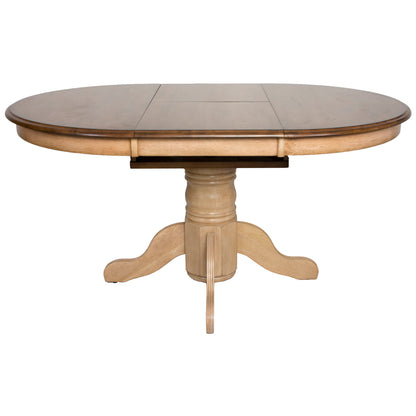 Sunset Trading Brook 42" Round or 60" Oval Extendable Butterfly Dining Table