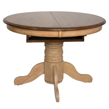 Sunset Trading Brook 42" Round or 60" Oval Extendable Butterfly Dining Table