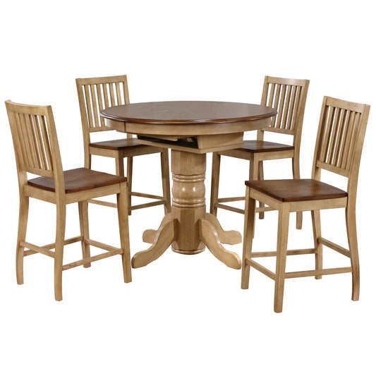 Sunset Trading Brook 5 Piece 42" Round or 60" Oval Extendable Dining Set