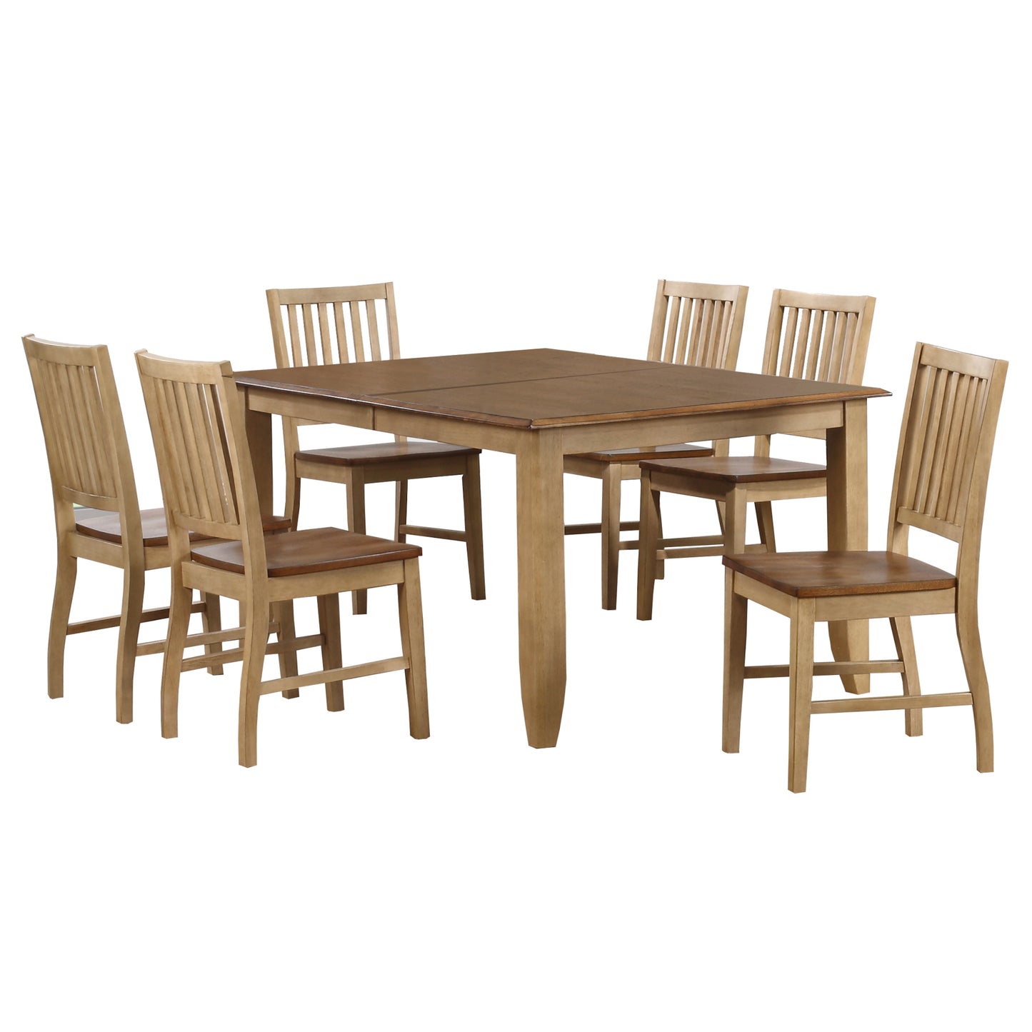 Sunset Trading Brook 7 Piece 72" Rectangular Extendable Table Dining Set