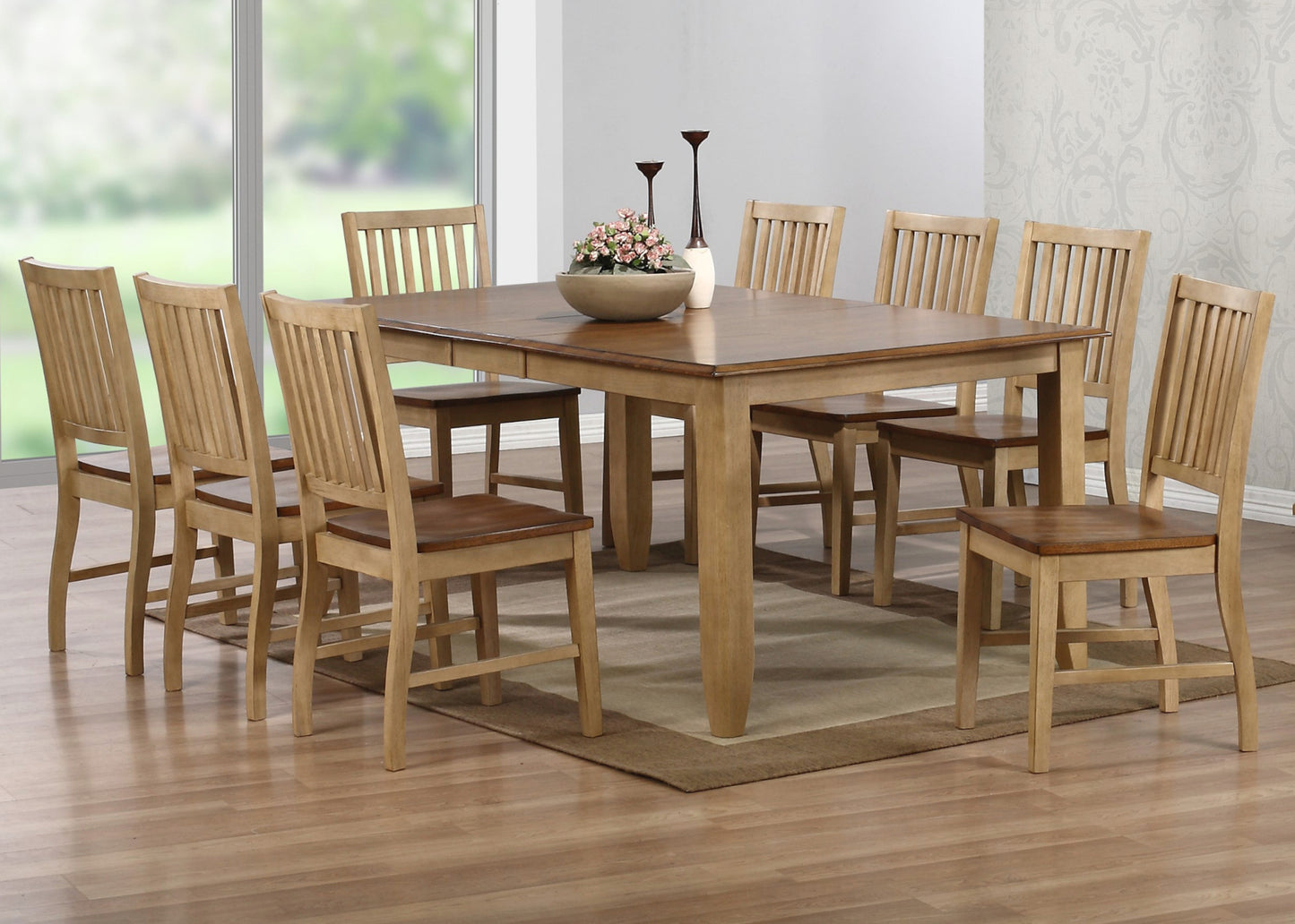 Sunset Trading Brook 9 Piece 72" Rectangular Extendable Table Dining Set