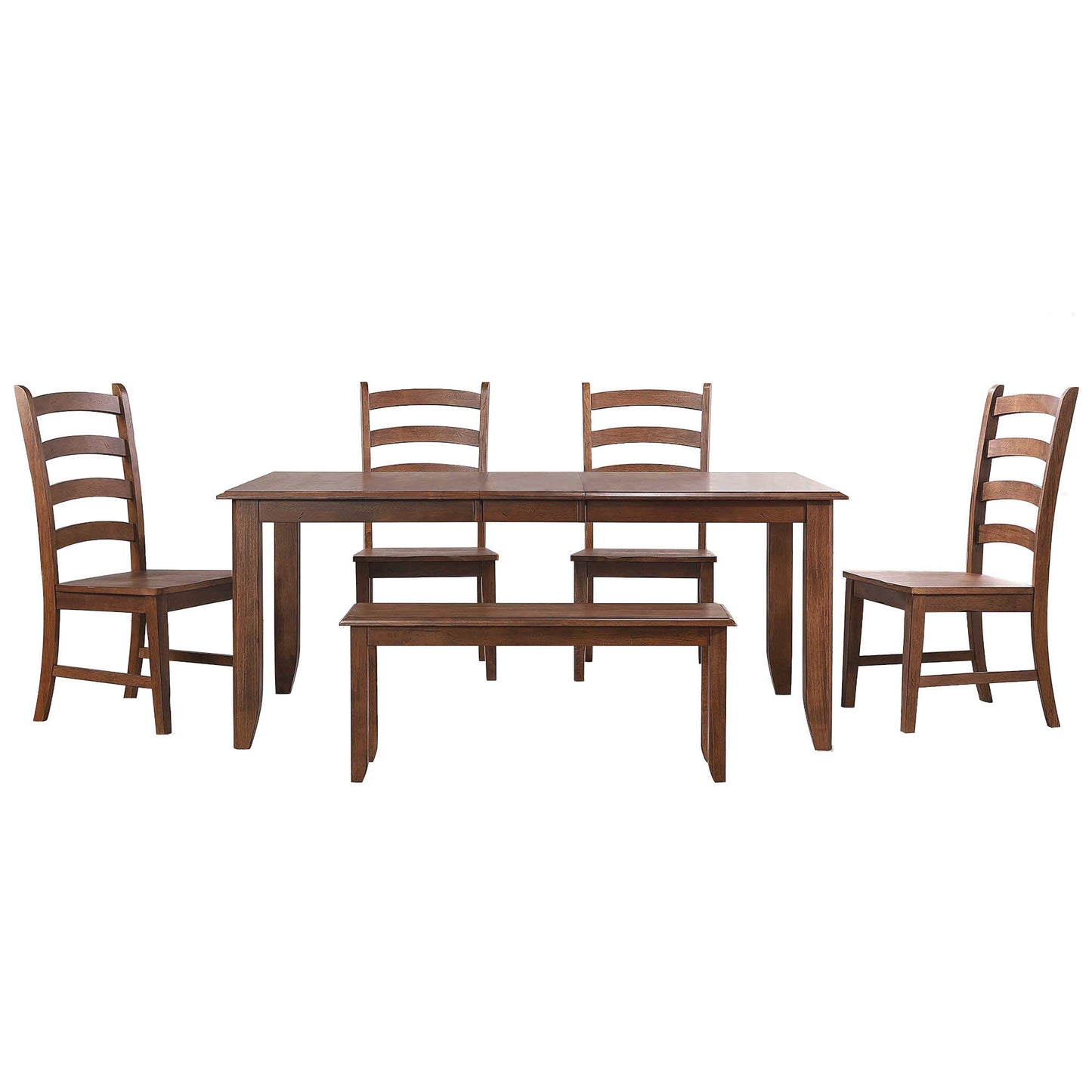 Sunset Trading Simply Brook 6 Piece 72" Rectangular Extendable Table Dining Set with Bench