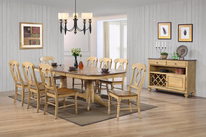 Sunset Trading Brook 10 Piece 96" Oval Extendable Dining Set with Napoleon Chairs