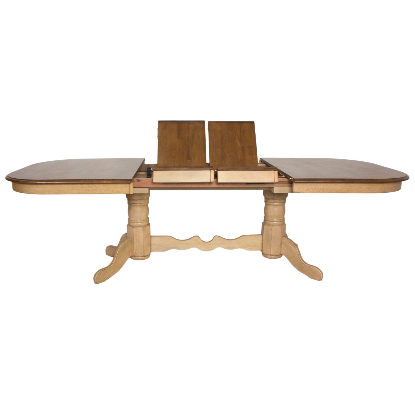 Sunset Trading Brook 96" Oval Double Pedestal Extendable Dining Table